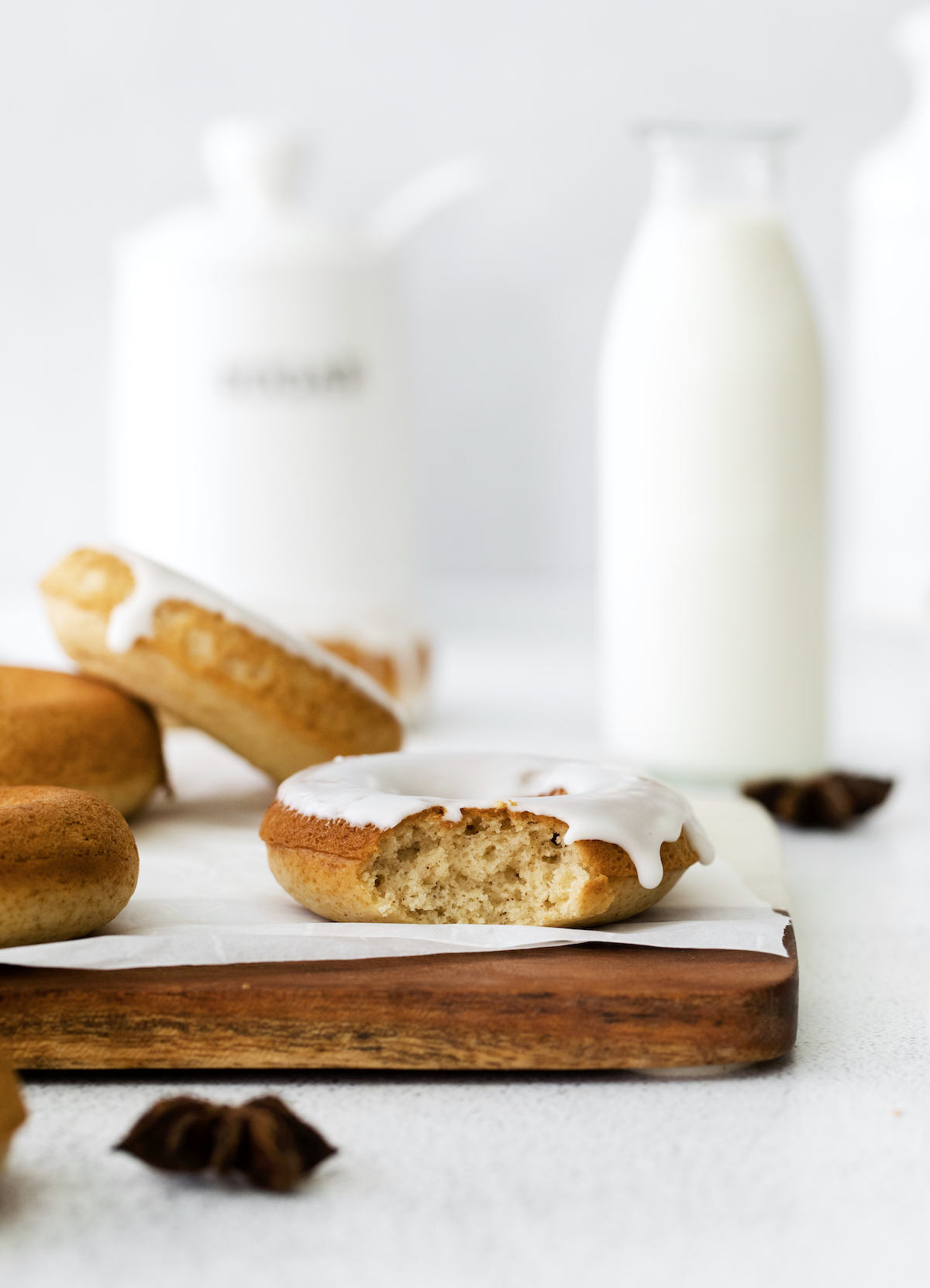 Baked donuts for fall with maple chai