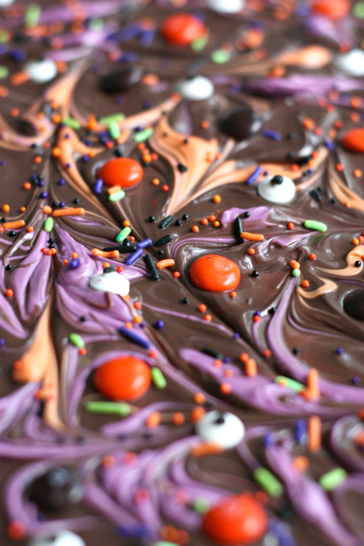 Halloween Candy Bark Close Up