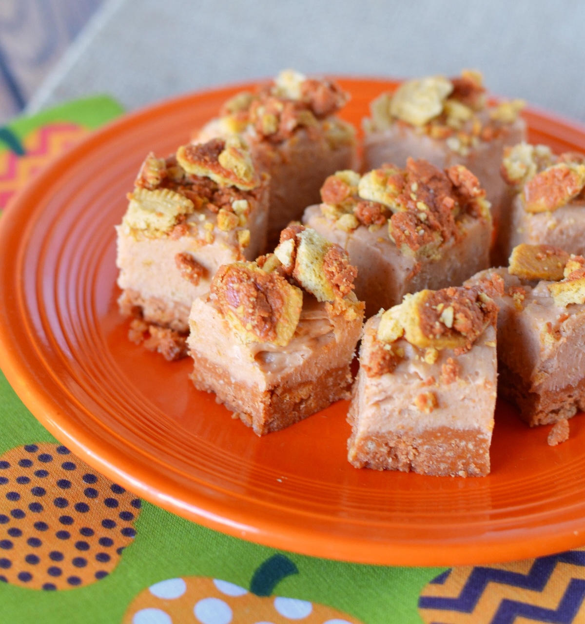 no bake pumpkin bars