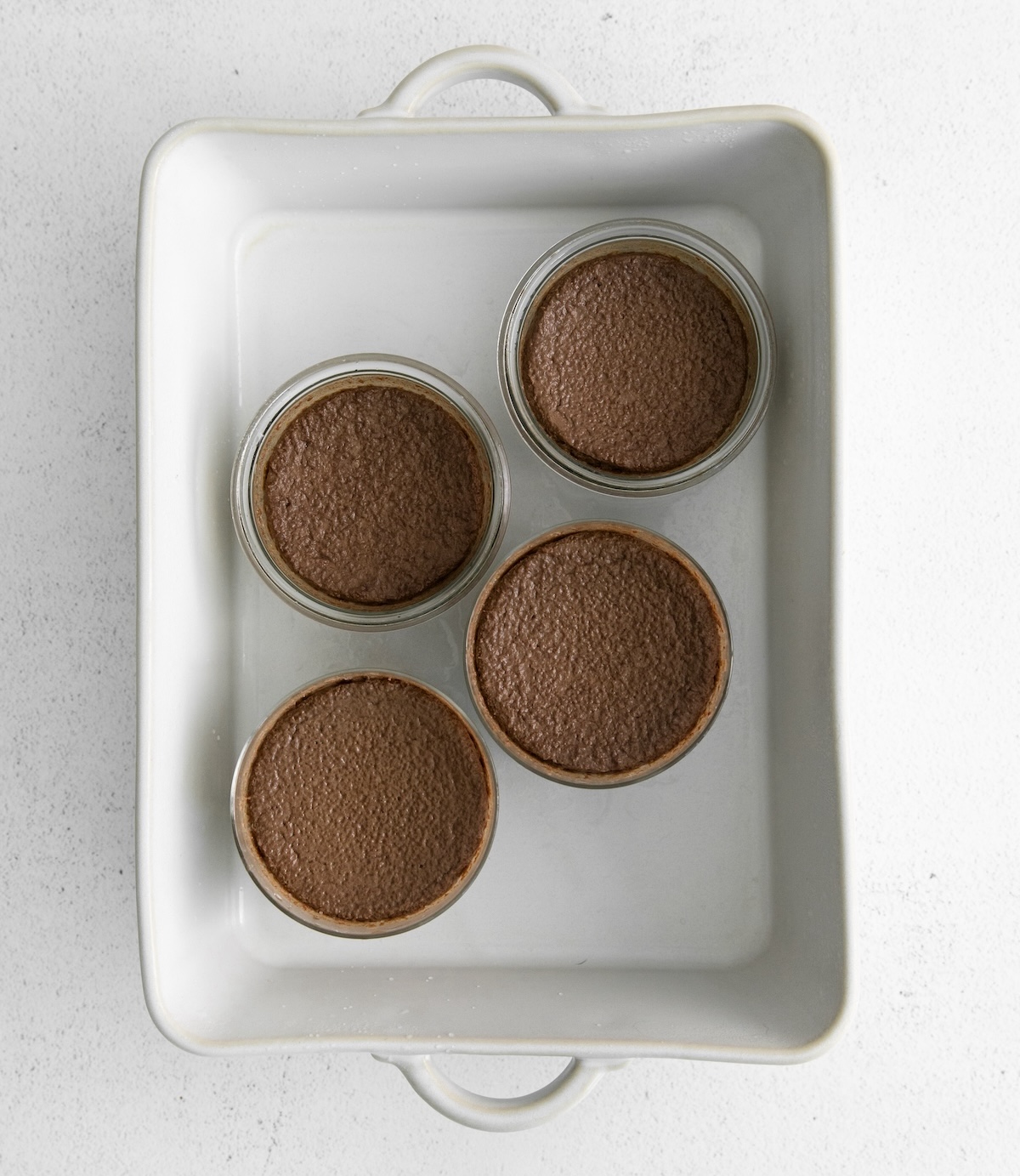Baked chocolate creme pots