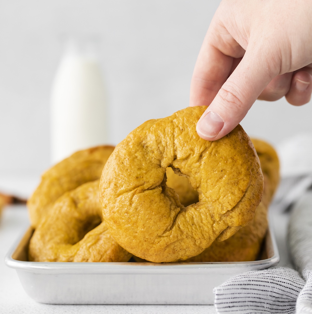 Pumpkin spice bagels