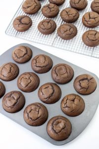 Baked whoopie pies on a wire rack