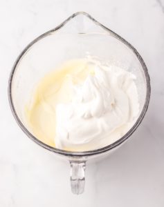 Whipped topping added to the cream cheese mixture