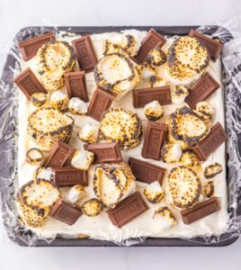 cake after being placed in the freezer overnight