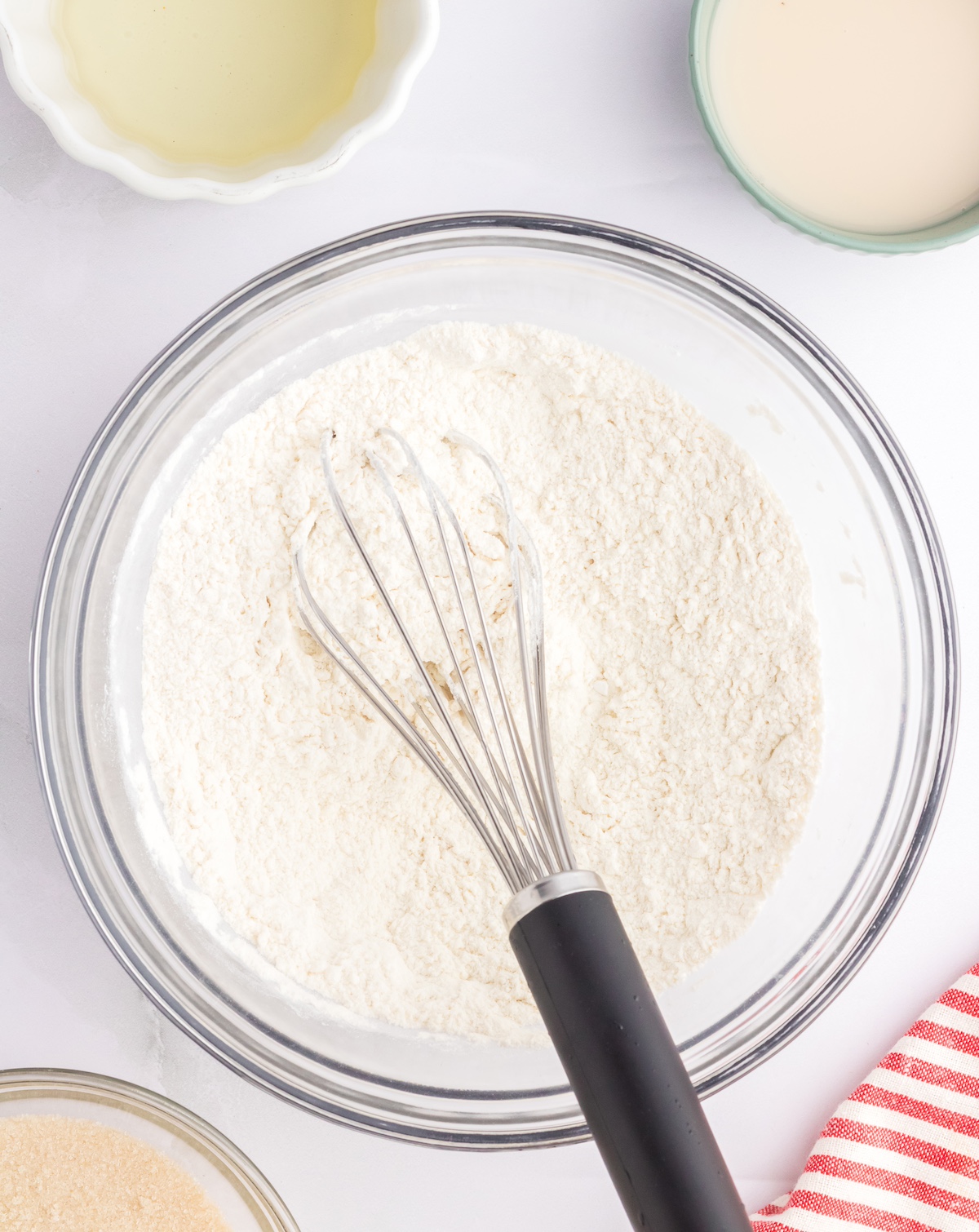 combining the flour, salt, and baking soda in a medium bowl