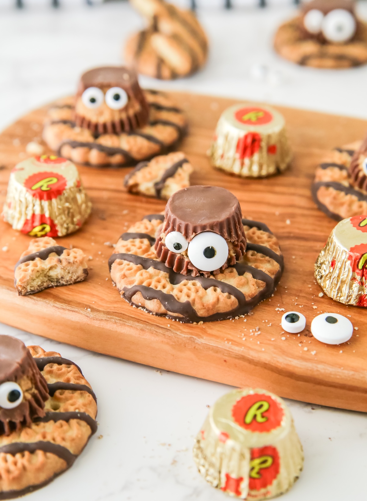 no bake halloween spider cookies