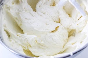 whoopie pie filling mixed in a bowl