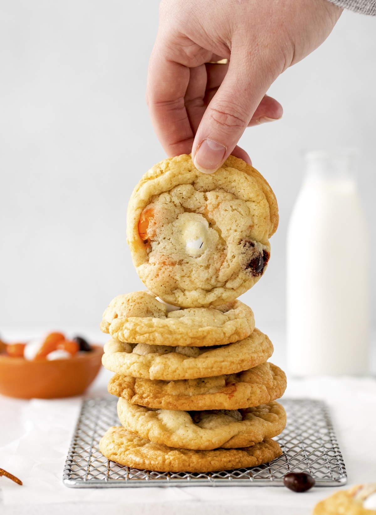 Halloween cookies recipe with M&Ms