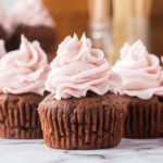 chocolate-cupcakes-with-cherry-frosting-