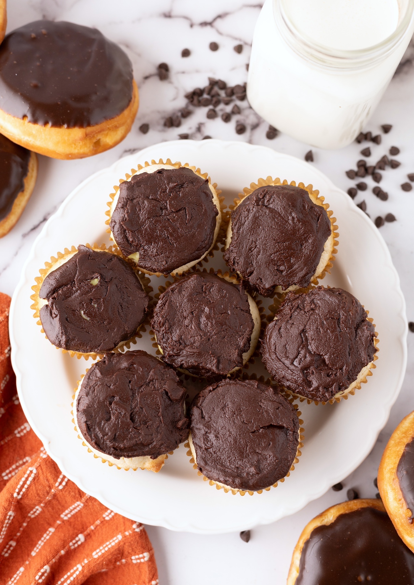 boston cream cupcakes