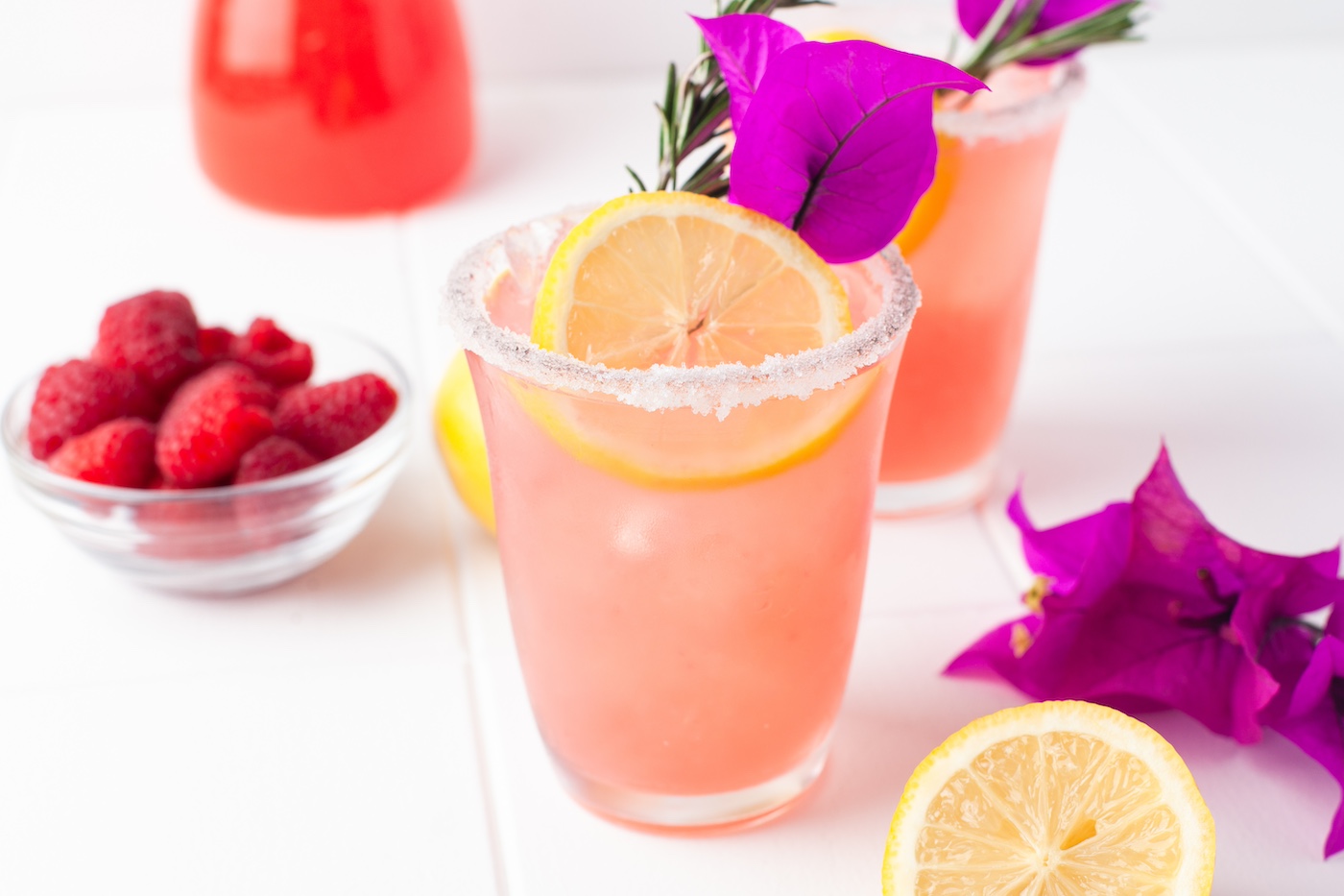 pink lemonade and tequila