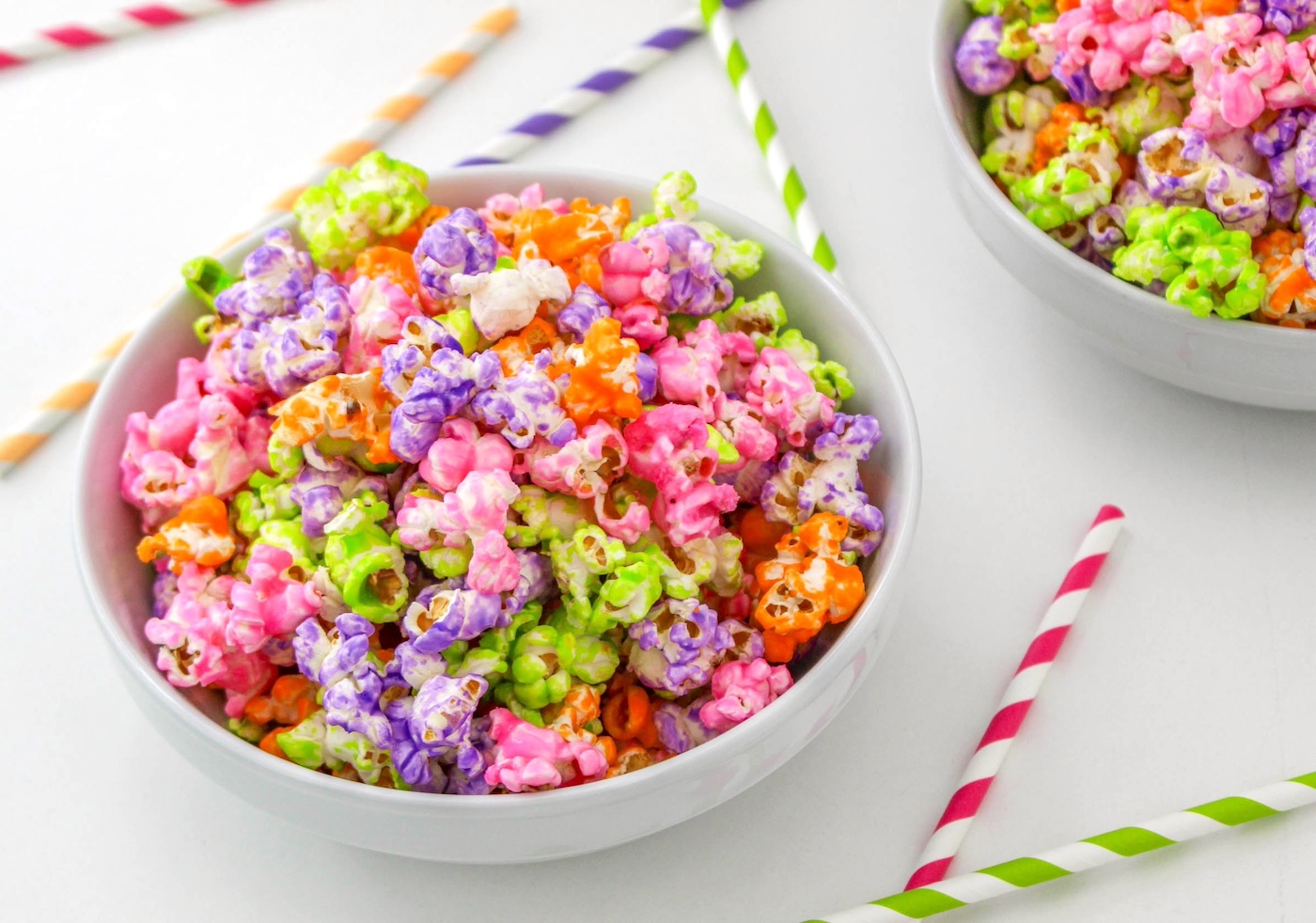 candy popcorn in a bowl