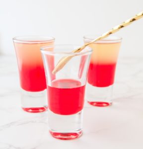 spoon upside down in a shot glass