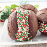 christmas whoopie pies on a plate