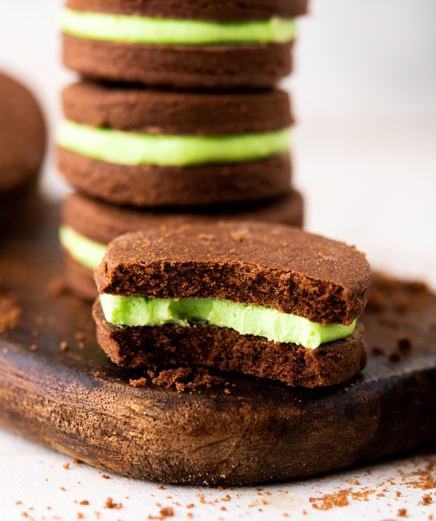 mint filled cookies
