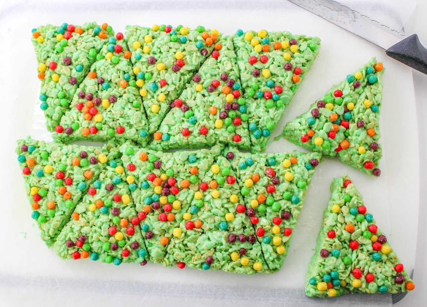 christmas tree rice krispie treats