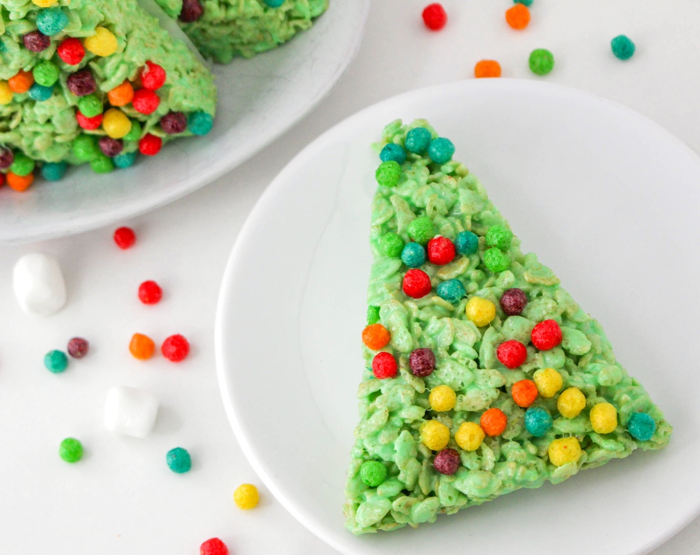 rice krispies christmas trees