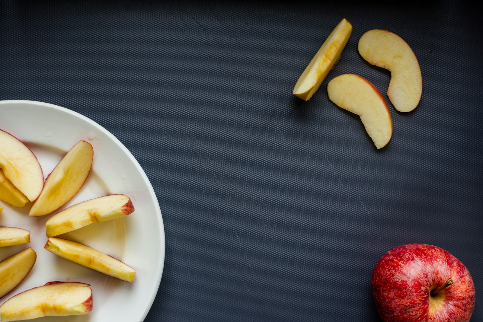 Fresh apple slices for dipping in nut butter