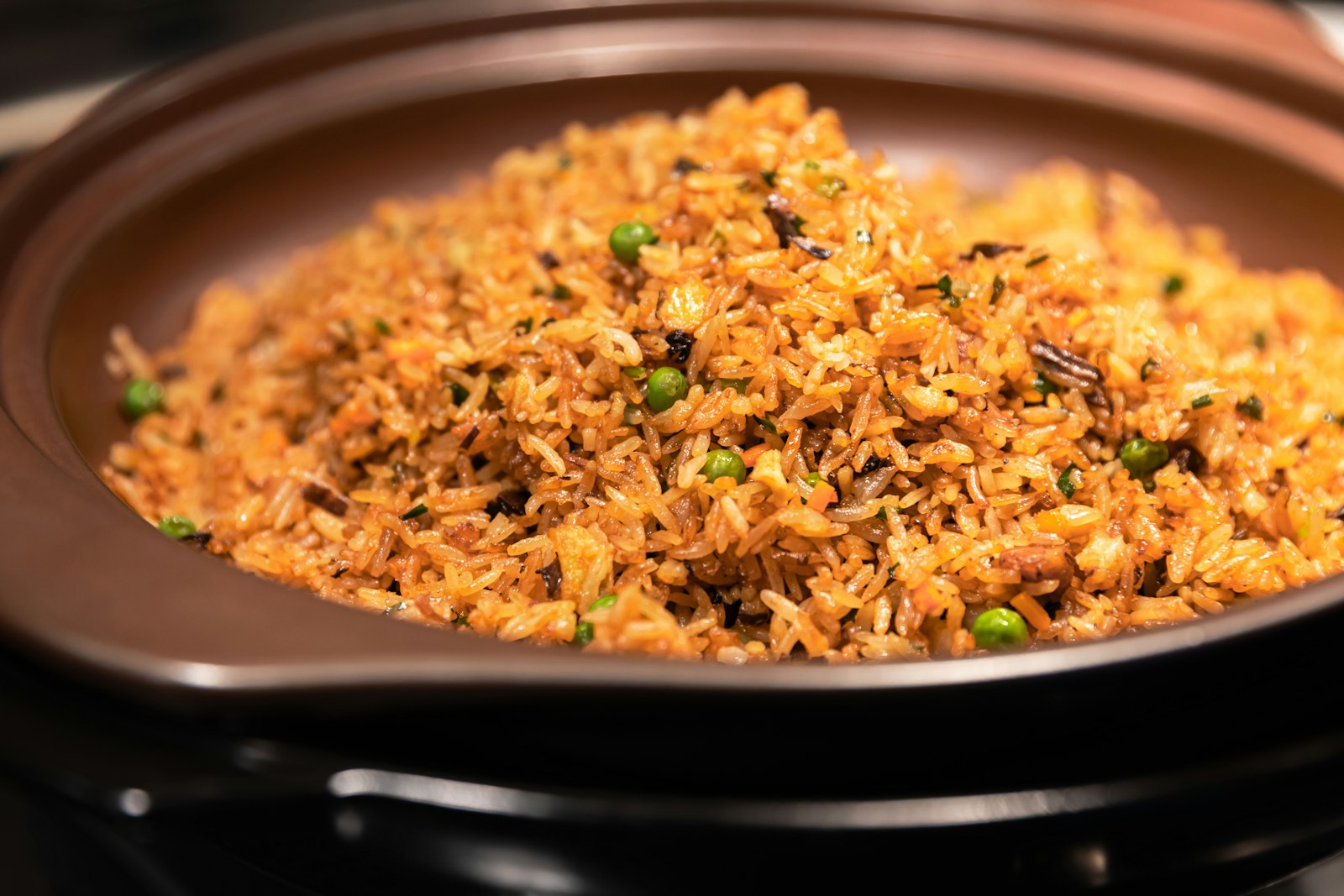 Plate of rice and peas