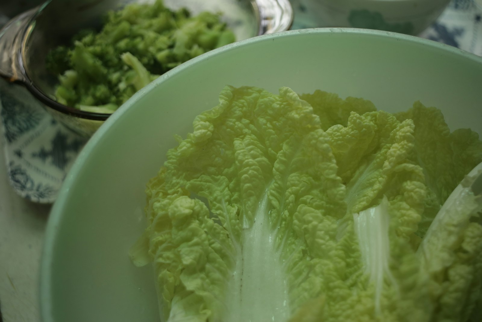 Fresh green lettuce leaves