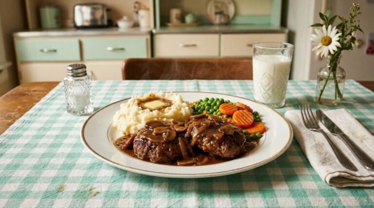 Retro dinners: Salisbury steak with mushroom gravy and mashed potatoes
