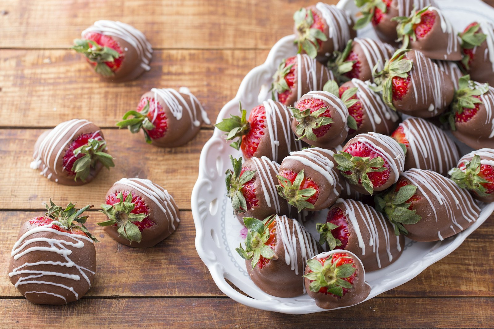 Strawberries dipped in chocolate