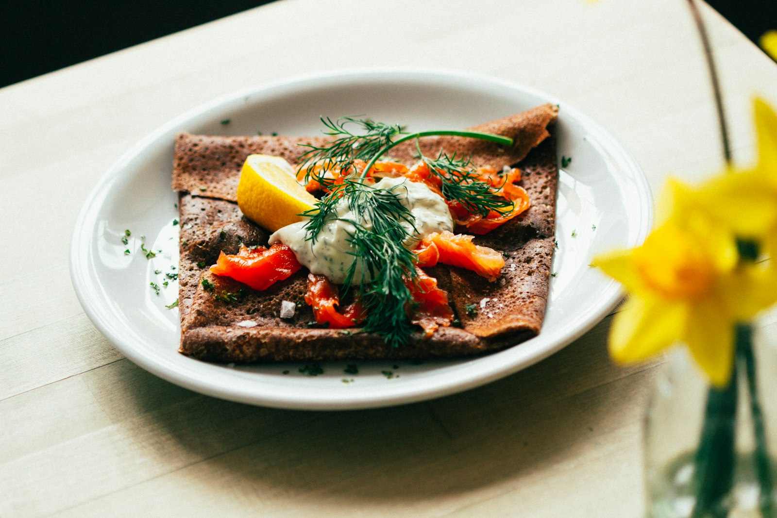 Buckwheat galette with a savory filling