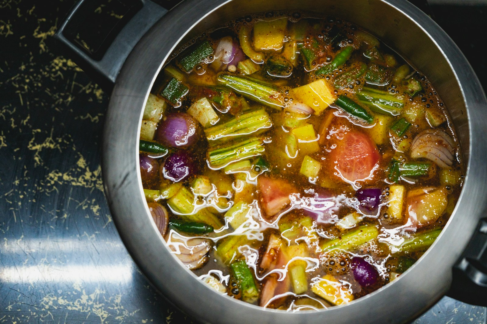 Freezer meals: big pot of vegetable minestrone soup