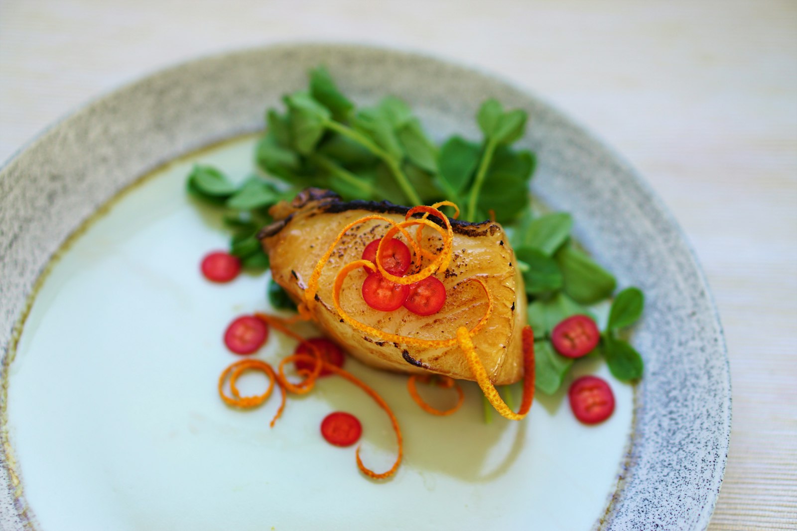 Japanese dinners: miso glazed salmon fillet with greens