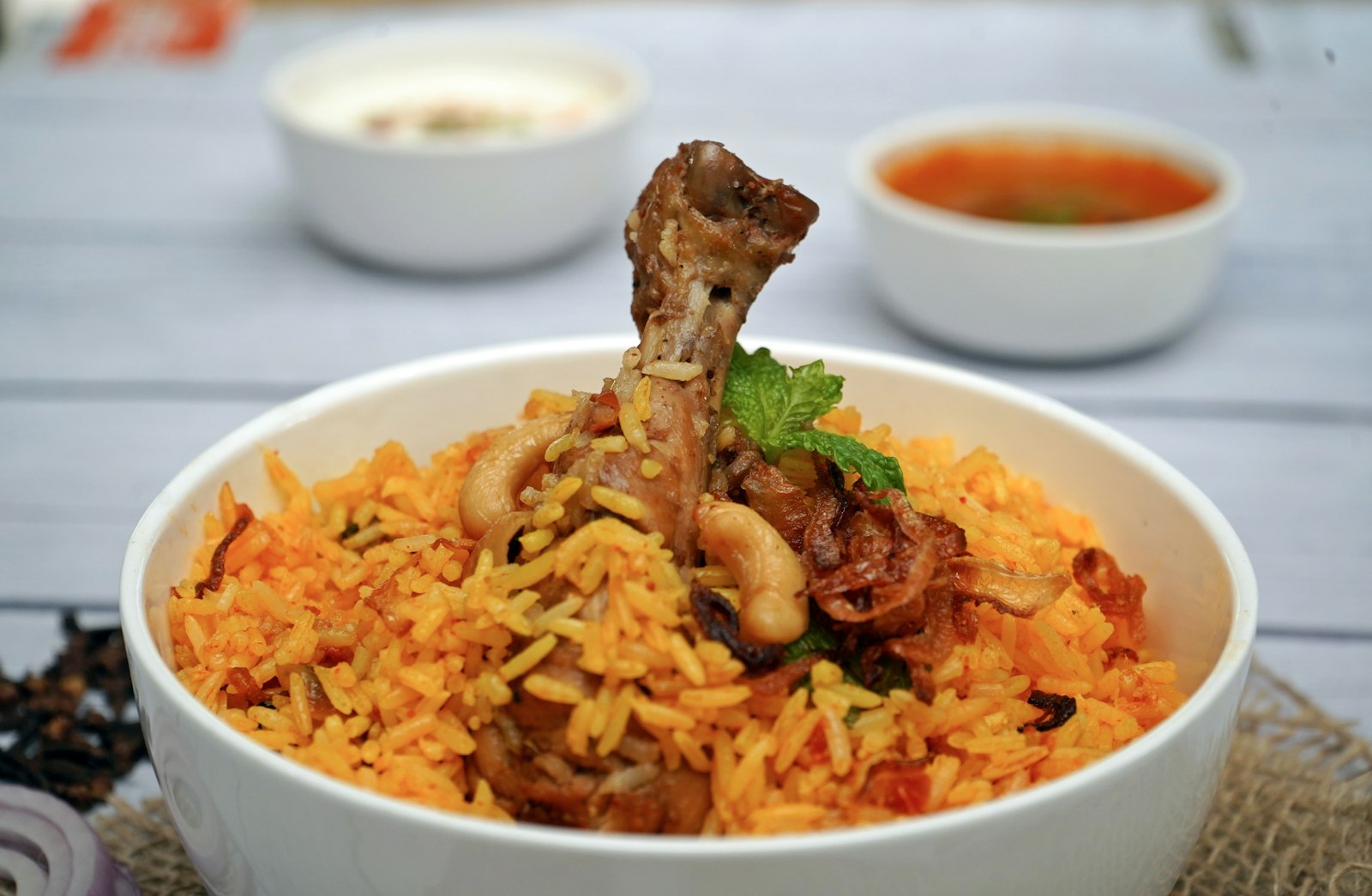 Lamb dinners: fragrant mutton biryani in a bowl