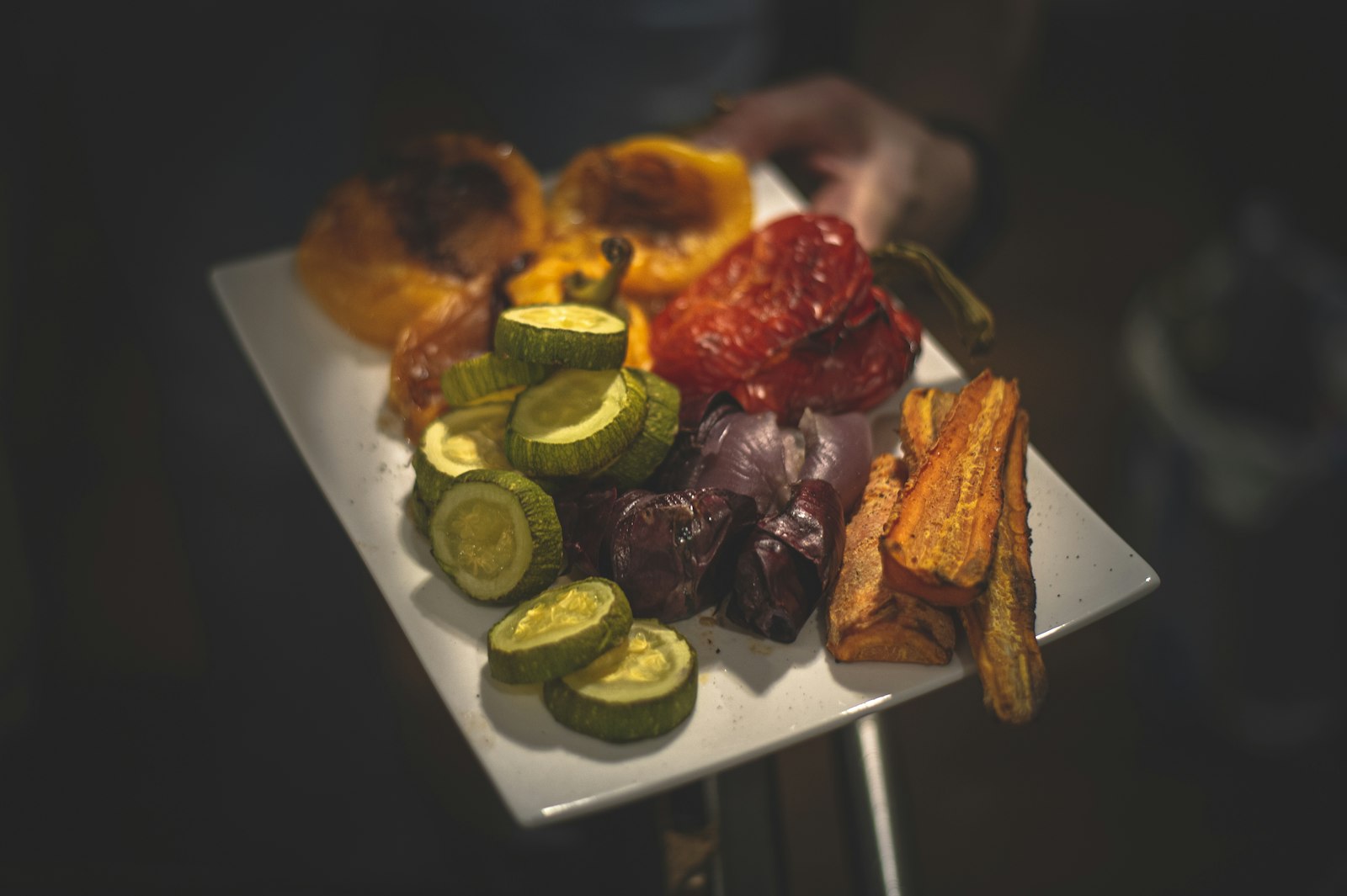 Platter of roasted squash and fall vegetables