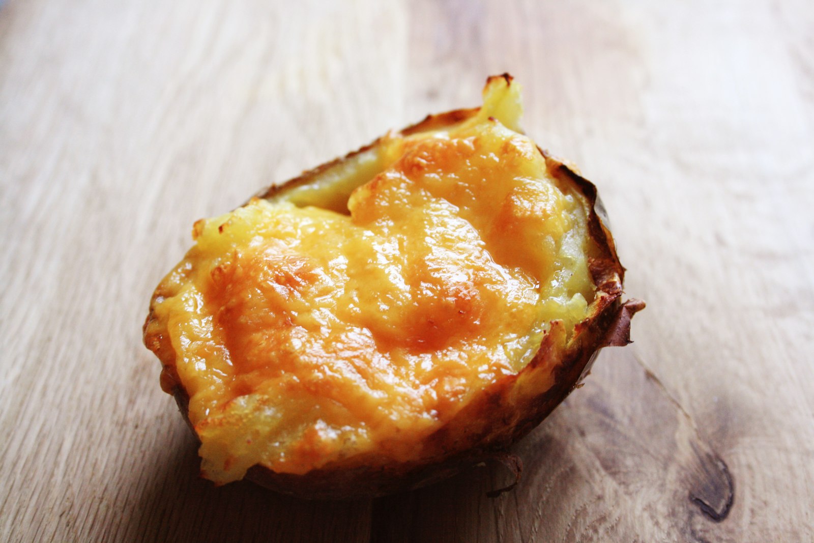 Stuffed dinners twice baked potato with melted cheddar
