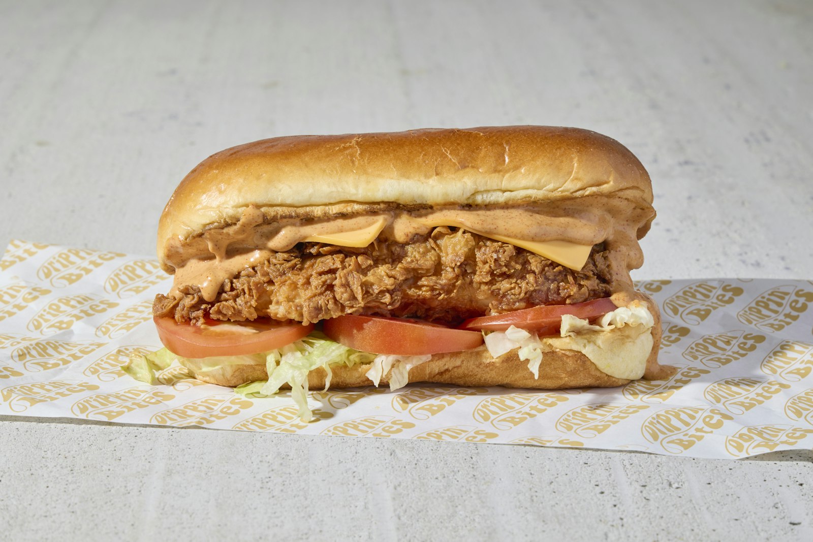 Crispy fried chicken on a brioche bun