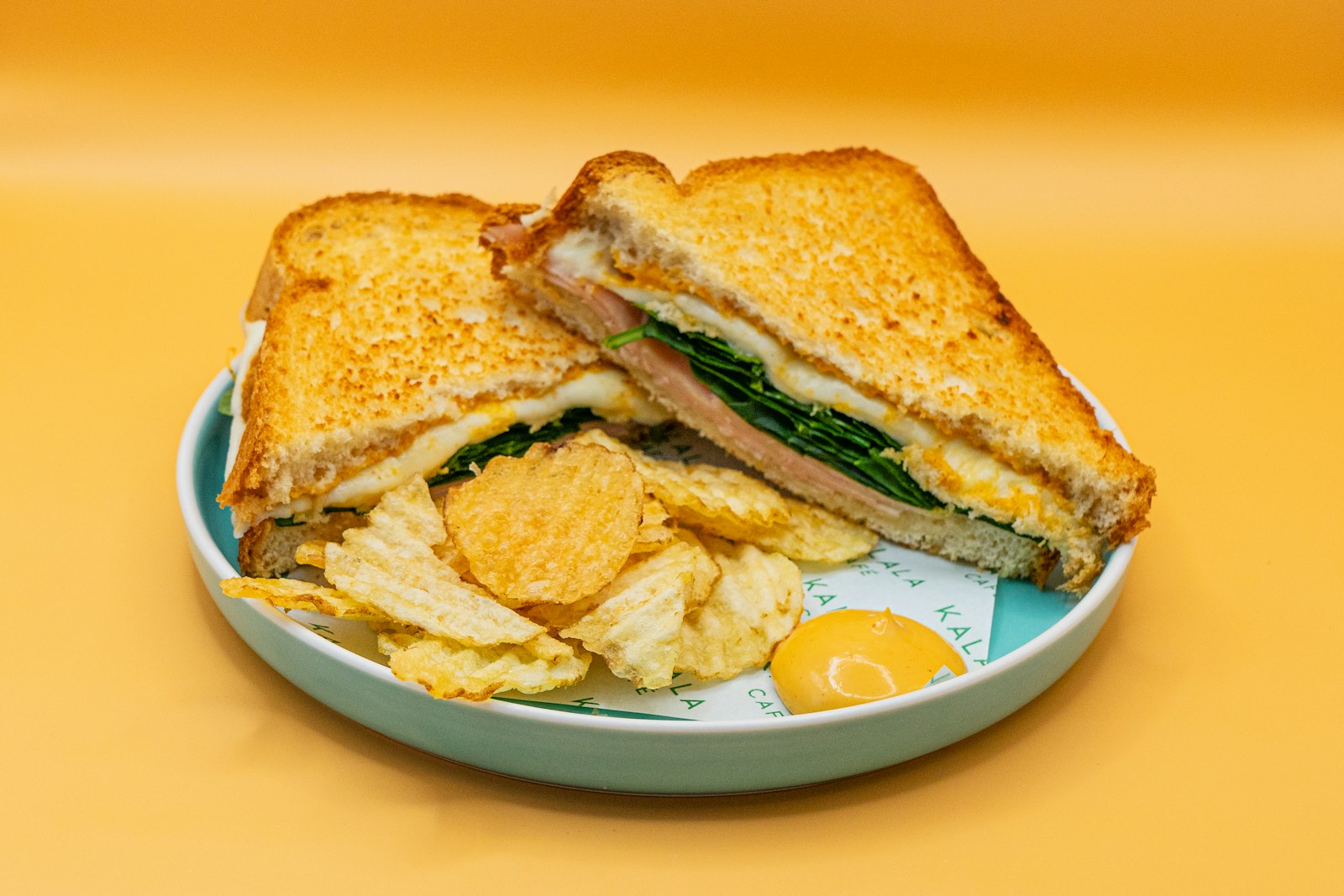 Hot sandwiches: golden tuna melt with chips