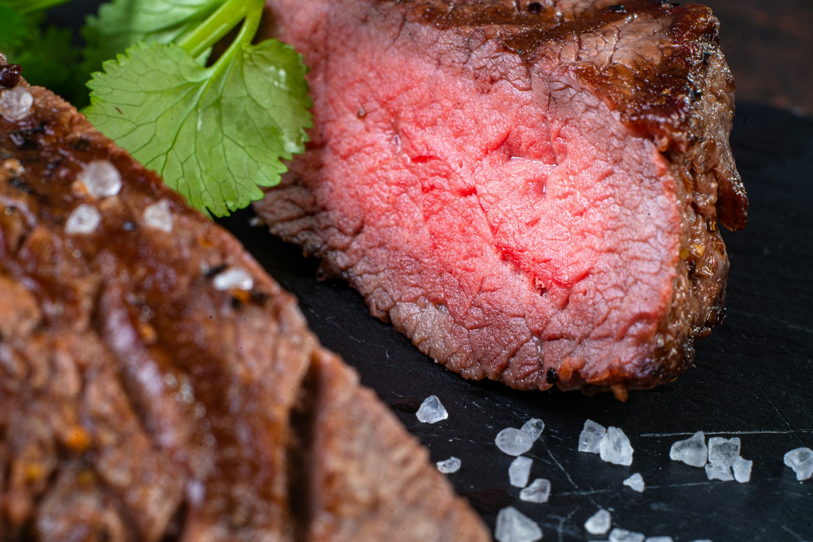 Sliced roast beef tenderloin