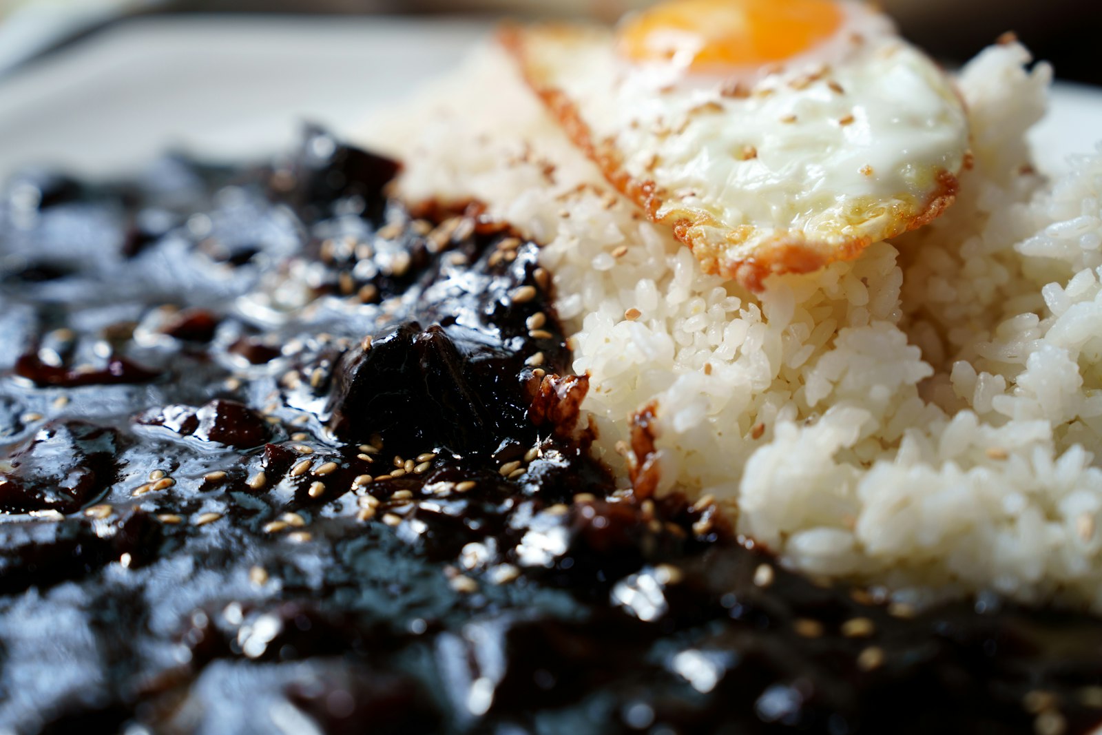 Black beans with white rice
