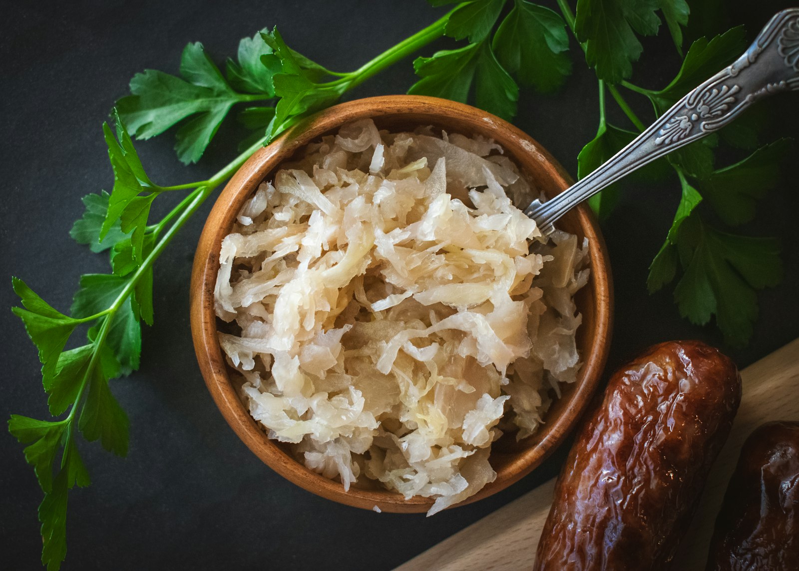 Sauerkraut with smoked sausage