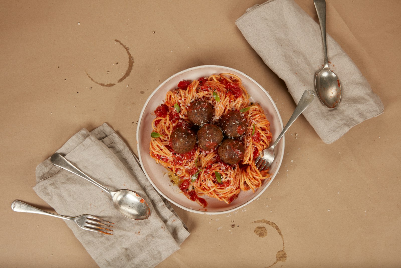 Albondigas meatballs in tomato sauce