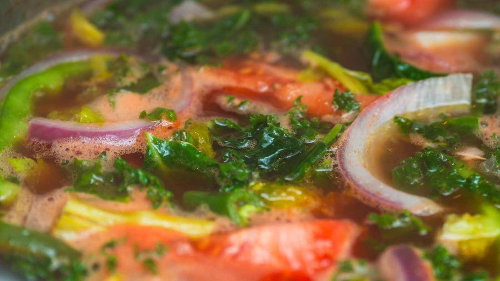 Pisto, a Spanish vegetable stew simmering in a pot