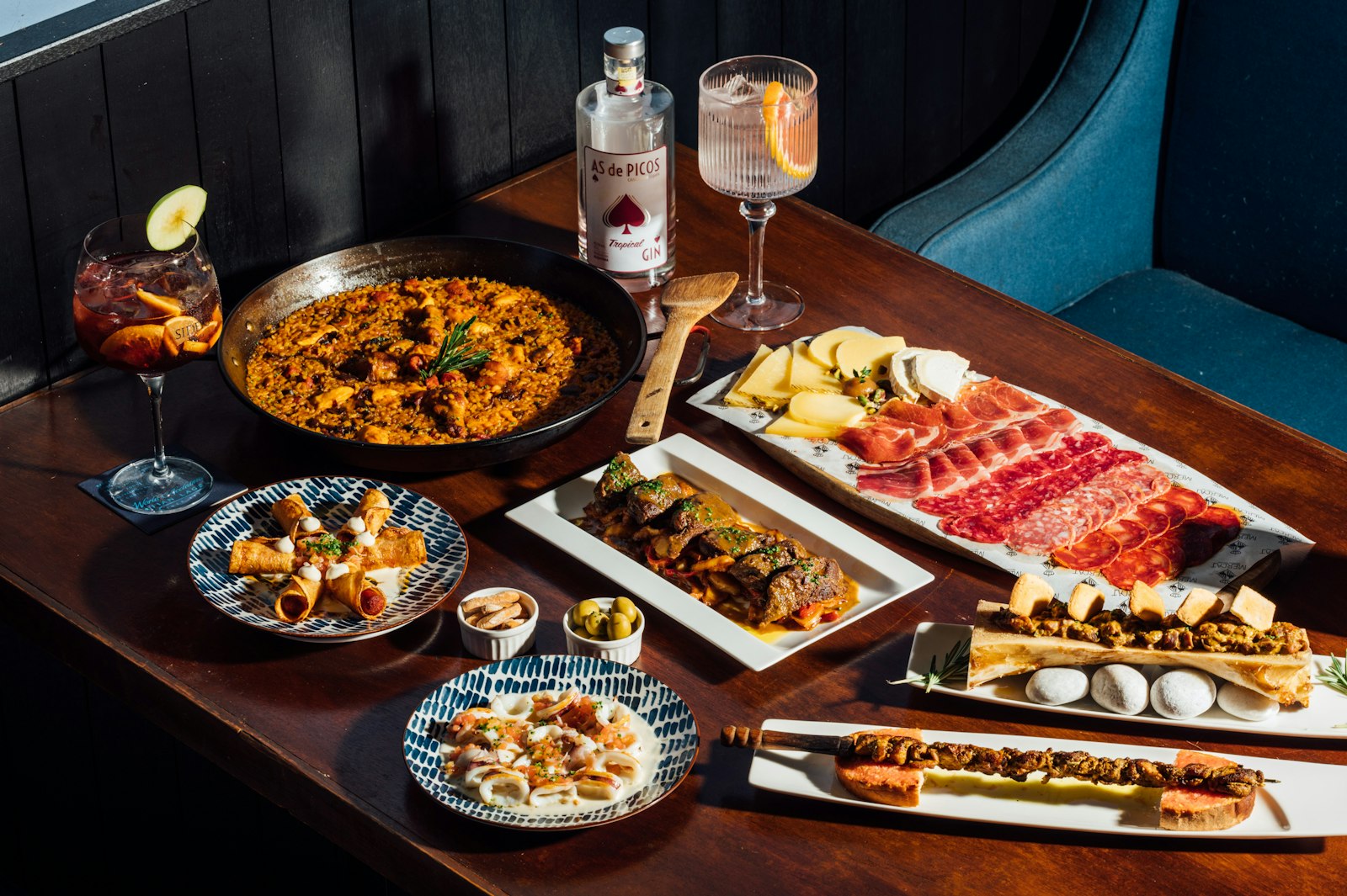 Tapas spread for Spanish dinners at home