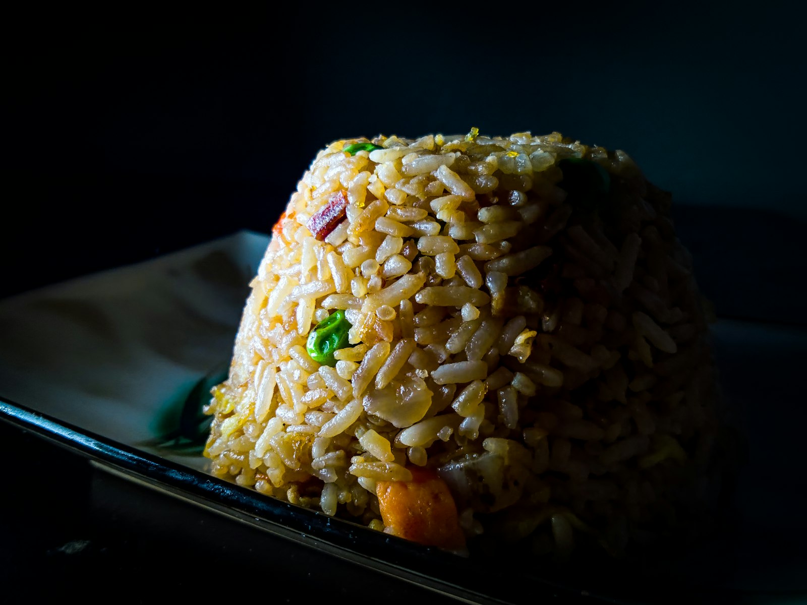 Close up of garlic fried rice
