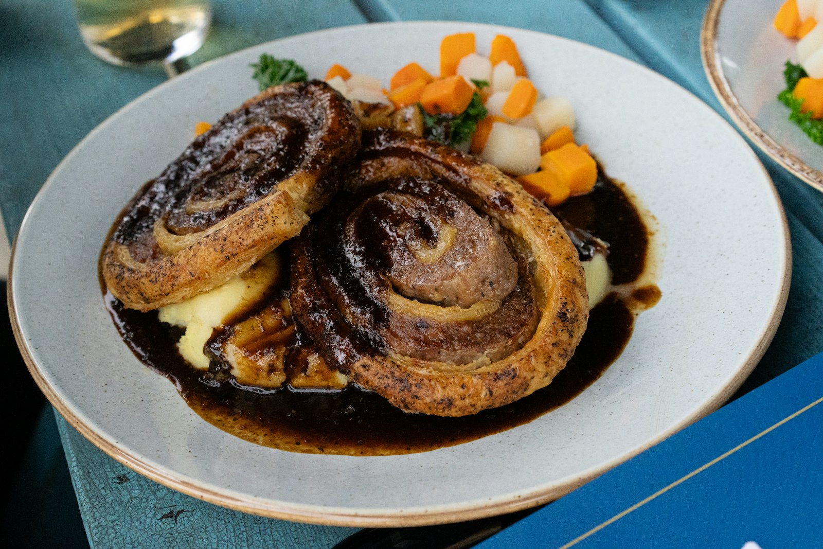 Rolled beef braciole in sauce