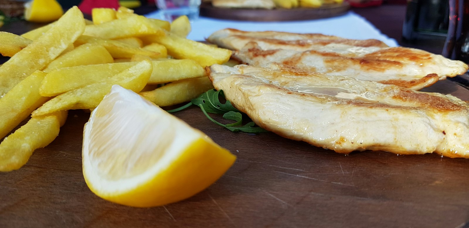 Italian American chicken piccata with lemon
