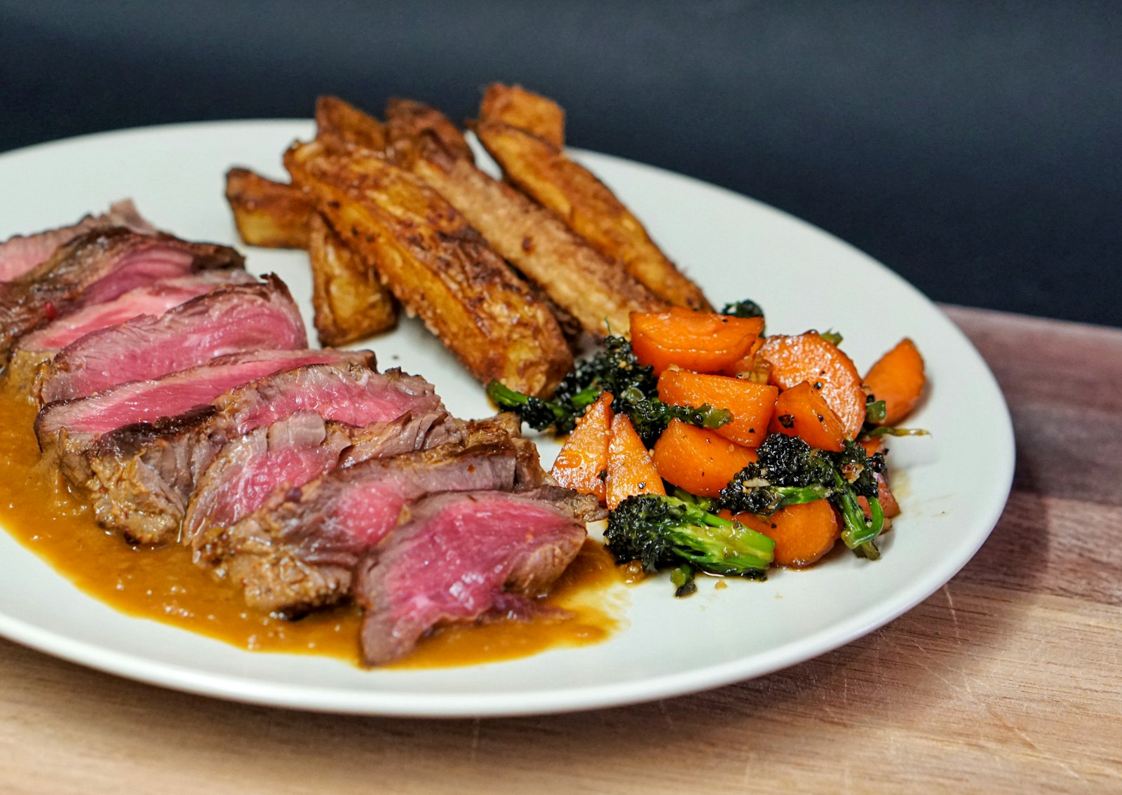 Italian American steak pizzaiola with vegetables