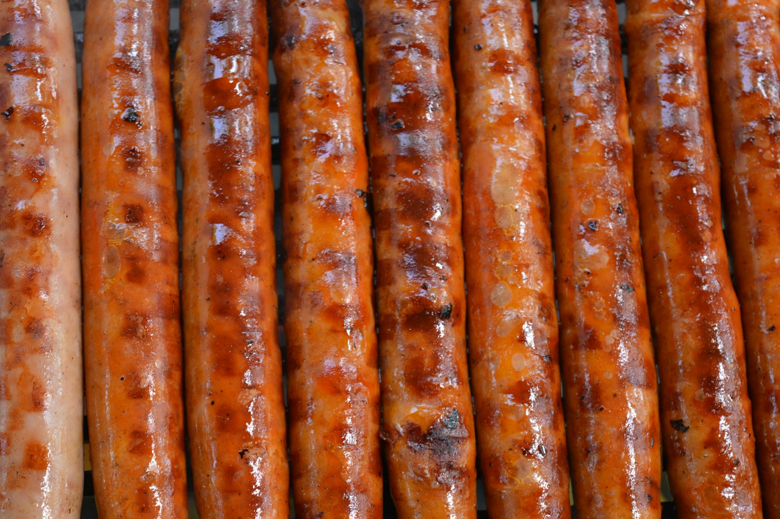 Spicy merguez sausages on the grill