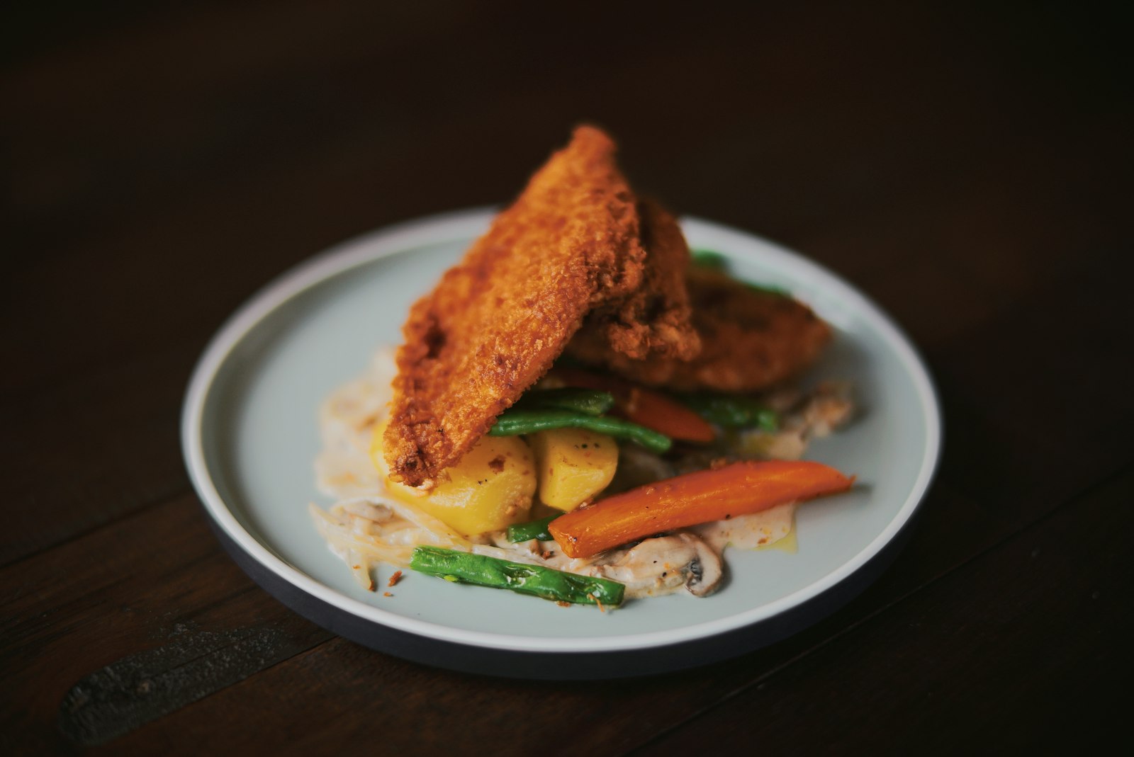 Chicken cordon bleu on a plate