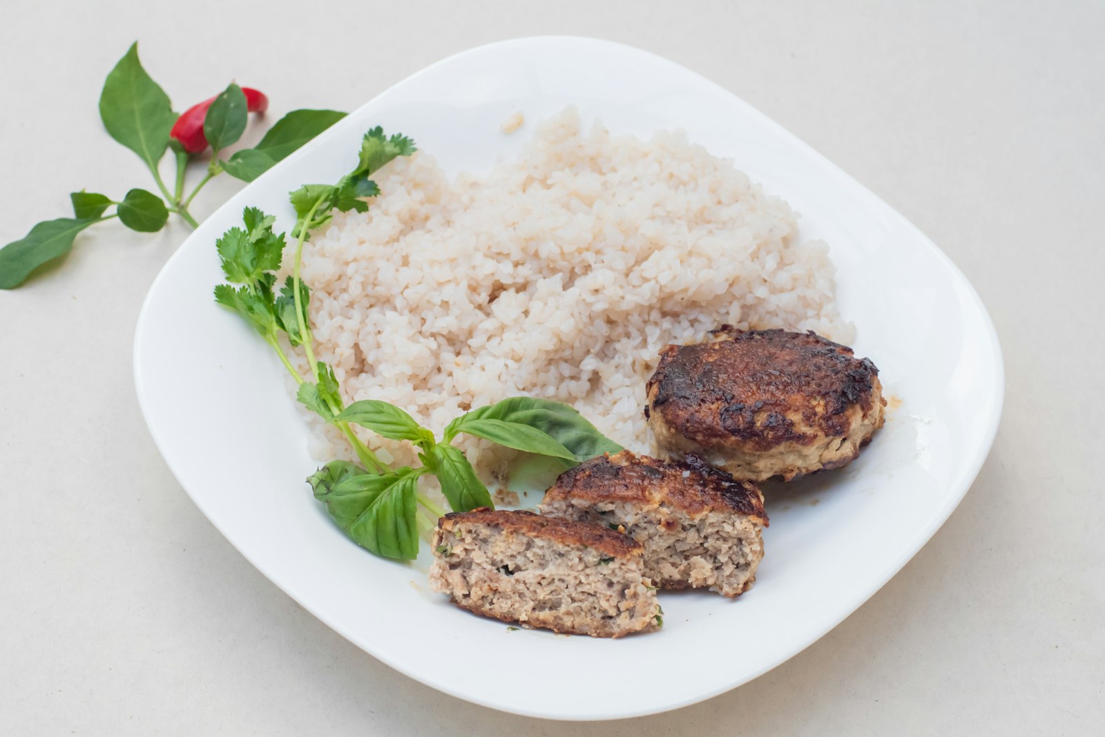 Meatballs and rice, a vintage dinner