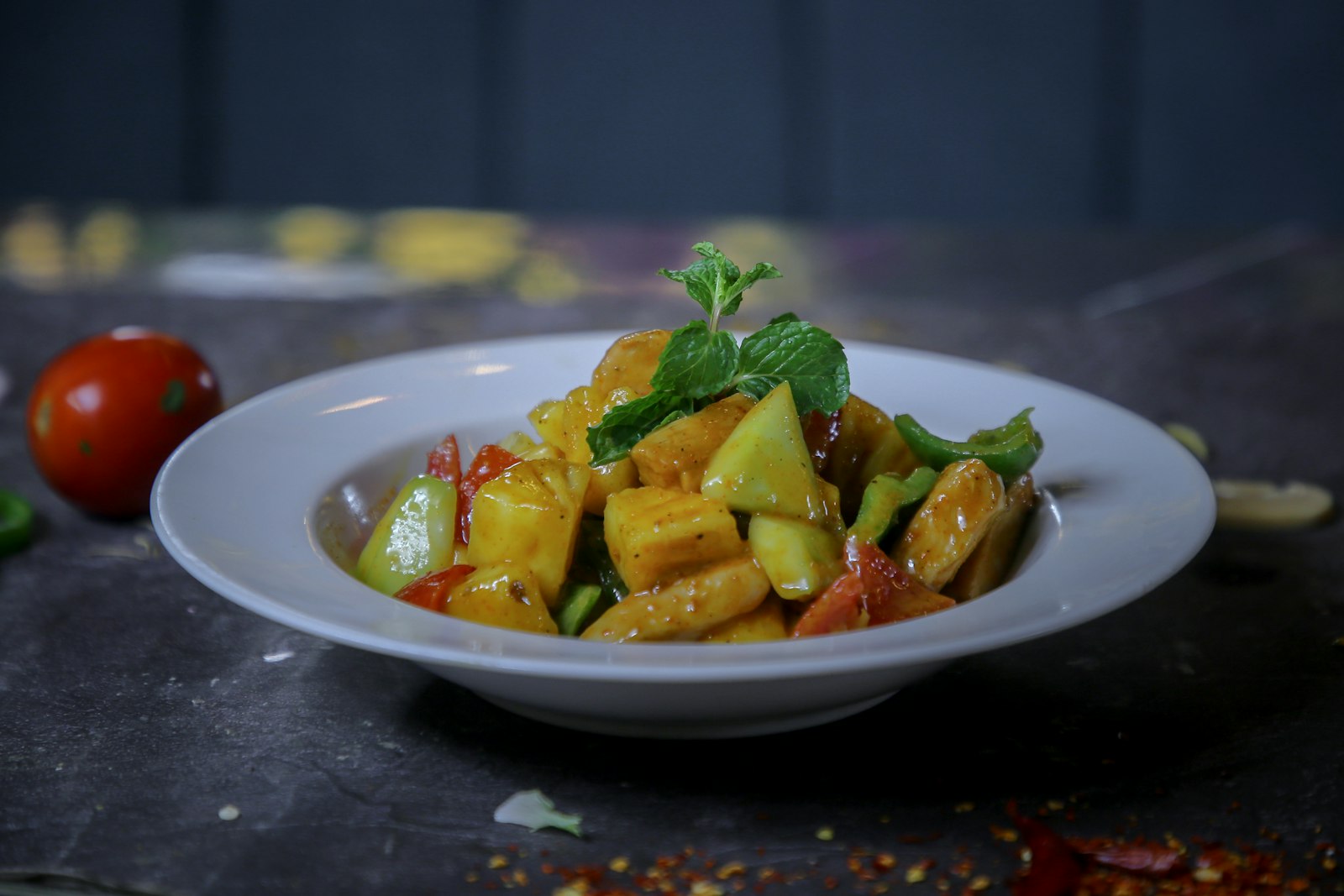Thai massaman curry with potatoes