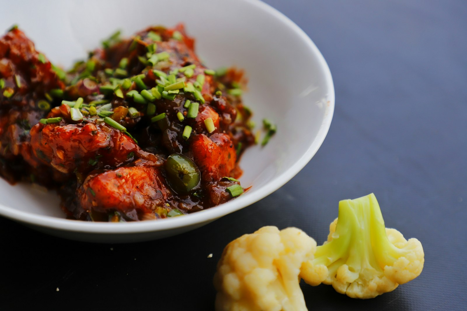 Indo Chinese Manchurian in a bowl