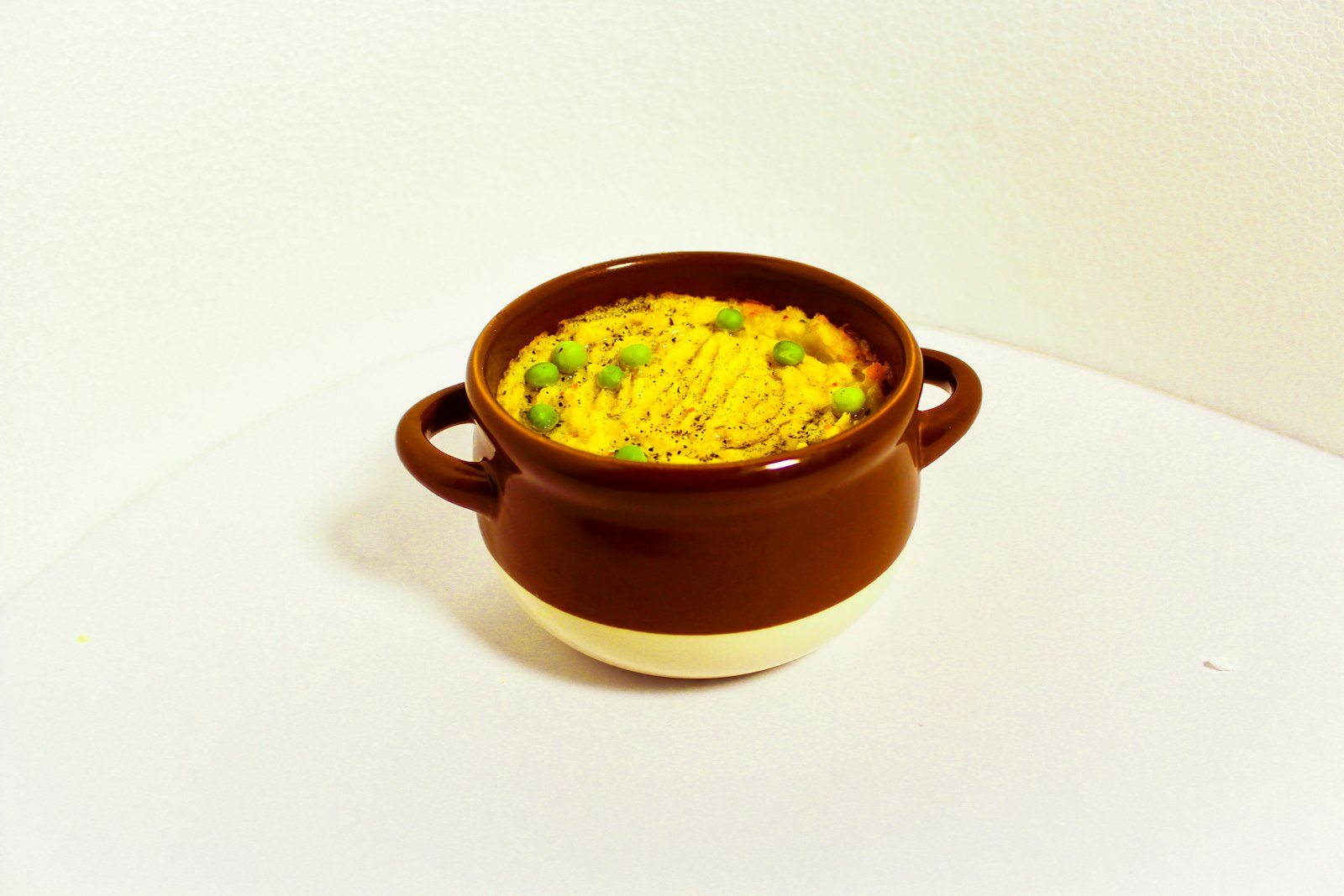 Baked pudding in a small ramekin